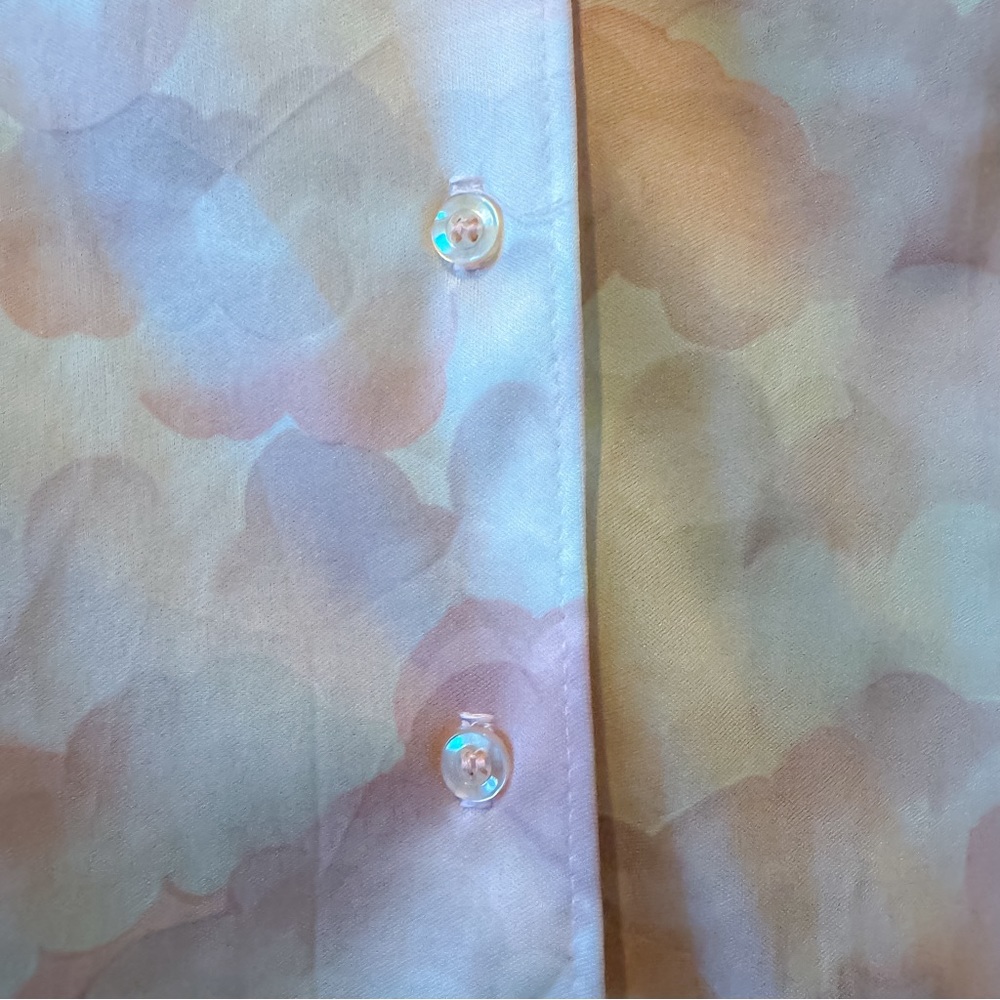 1970s Pink Cloud Novelty Print Button-Up - Picture 8 of 9